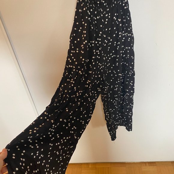 Strapless Wide Leg Polka Dot Cropped Jumpsuit, XS/S/M - Picture 4 of 4